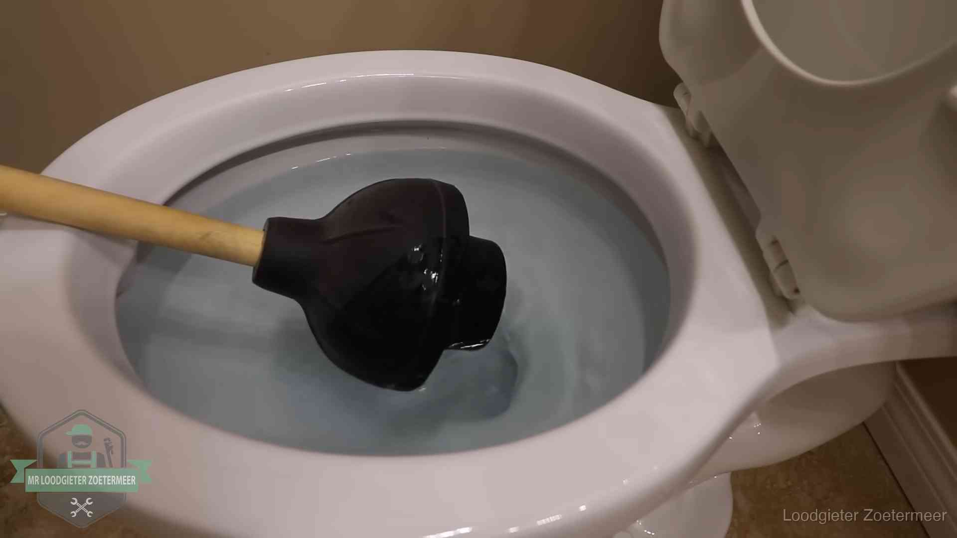 Wc vol water in Zoetermeer Plopper in een wc-pot die vol water staat in Zoetermeer